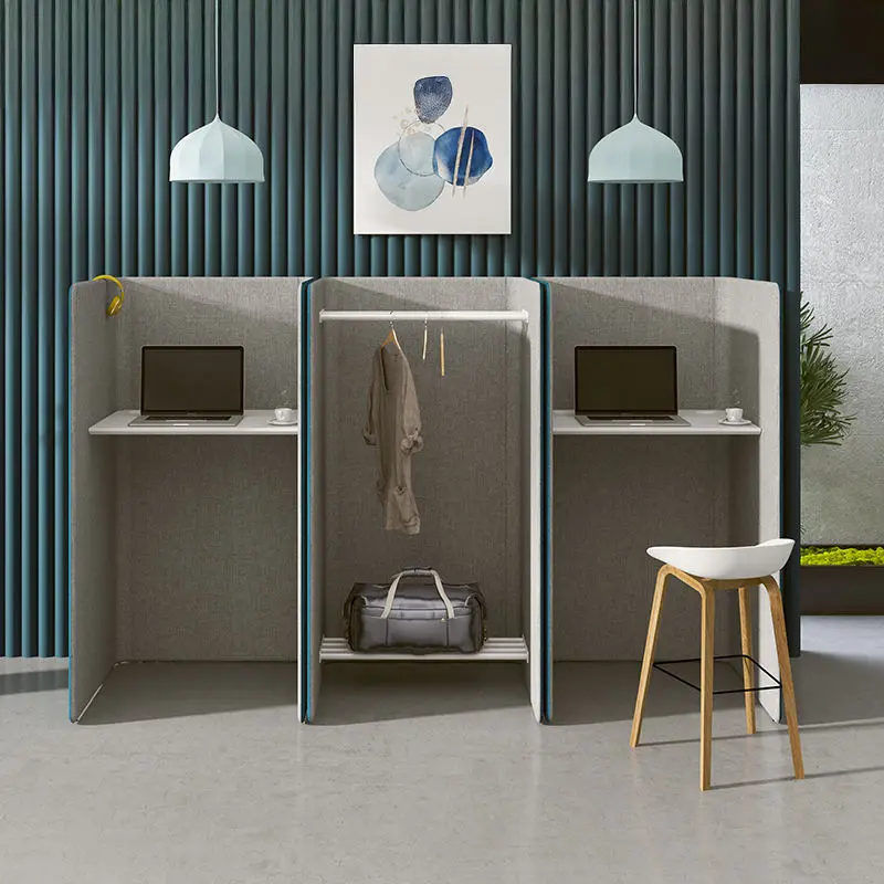 Durable Modern Office Cubicle Workstation Wooden Legs USB Charging Eco-Friendly for Long-Term Corporate School High-Density Use — image 3