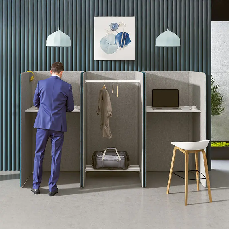 Durable Modern Office Cubicle Workstation Wooden Legs USB Charging Eco-Friendly for Long-Term Corporate School High-Density Use — image 4