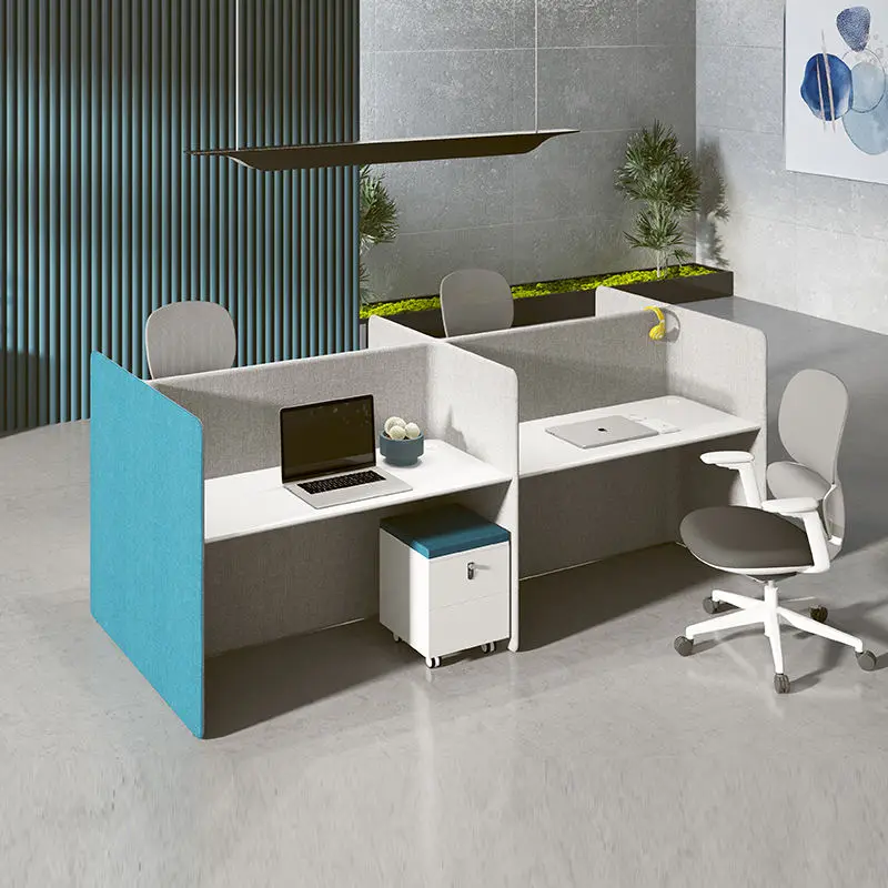 Durable Modern Office Cubicle Workstation Wooden Legs USB Charging Eco-Friendly for Long-Term Corporate School High-Density Use — image 7