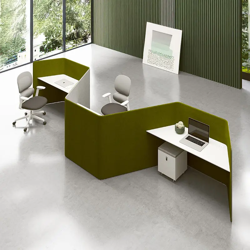 ODM Service Modern Modular Office Cubicle Workstation Partition USB Charging Function Eco-Friendly for High-Density Offi — view 1