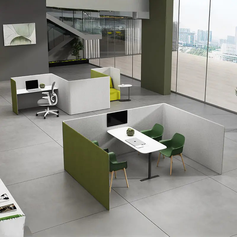 New Arrival Classic Office Cubicle Workstation with Wooden Legs for Modern Corporate Office Desk — view 1