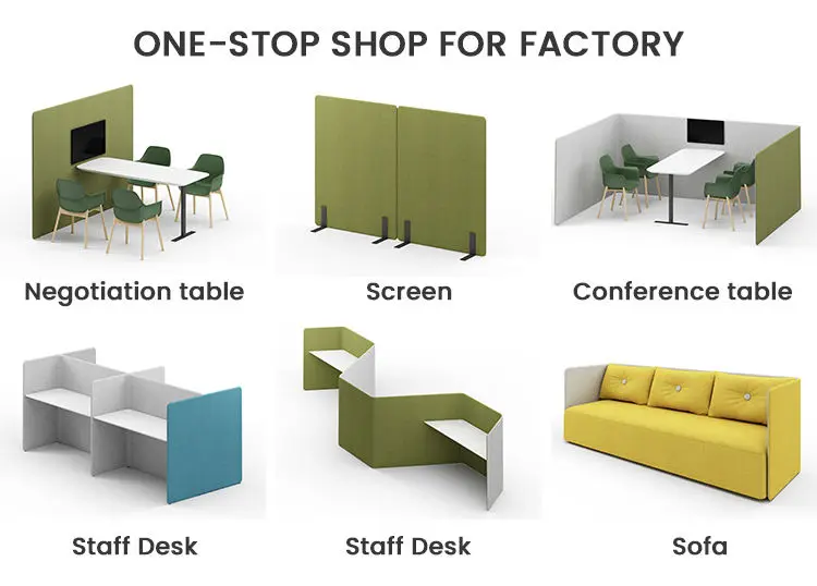 New Arrival Classic Office Cubicle Workstation with Wooden Legs for Modern Corporate Office Desk — image 4