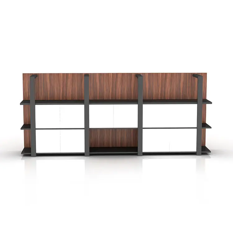 Meetco Wooden Office Cupboards Office Bookshelf Modern Filling Cabinet Office Furniture Storage Cabinet — image 3