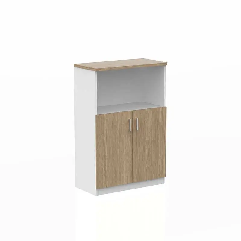Customized White Modern Office File Cabinet Movable Metal Furniture with Wooden Drawer Panel Style for Home Office — image 4