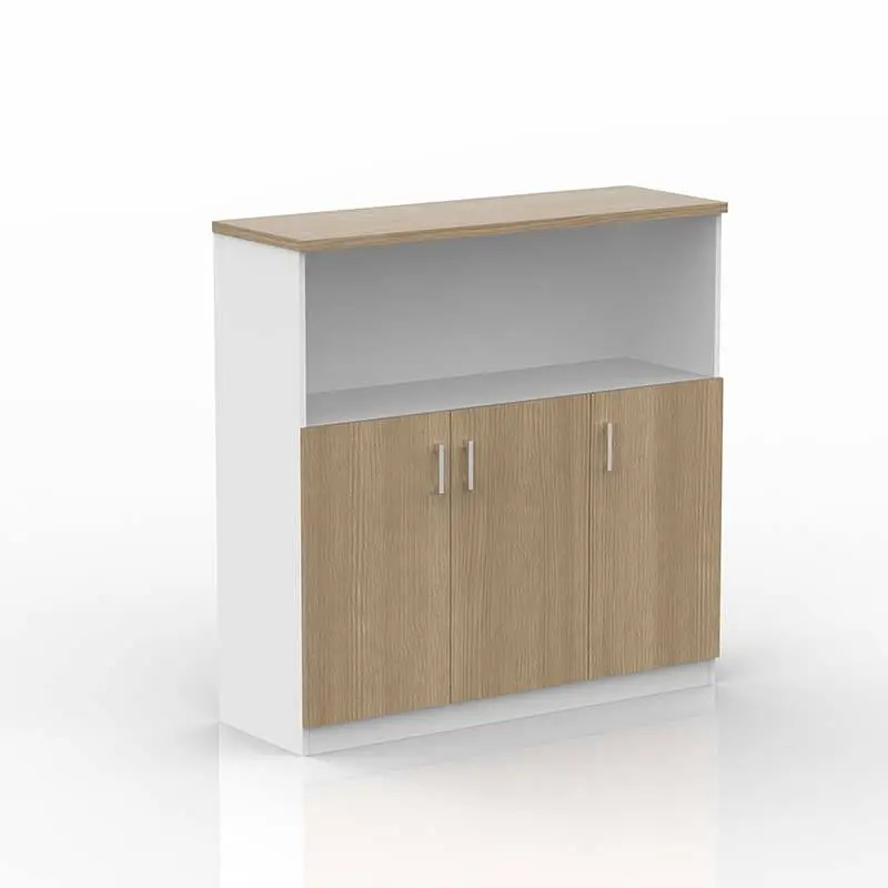 Customized White Modern Office File Cabinet Movable Metal Furniture with Wooden Drawer Panel Style for Home Office — image 5