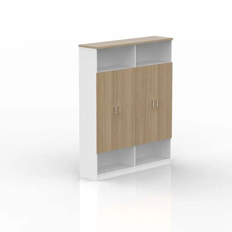 Customized White Modern Office File Cabinet Movable Metal Furniture with Wooden Drawer Panel Style for Home Office — image 6