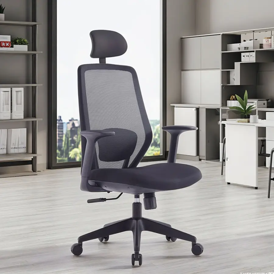 Modern Wholesale Executive Office Chair Ergonomic Swivel Mesh Design Adjustable Headrest Office Chairs With Arm Rest — view 1