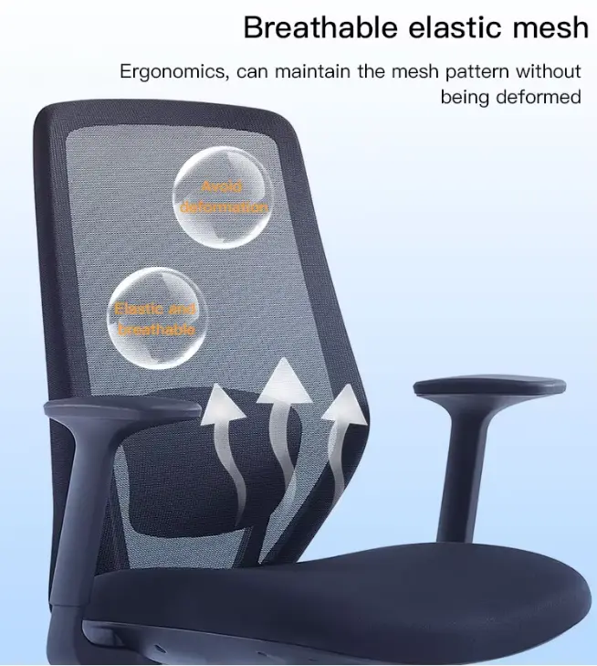 Modern Wholesale Executive Office Chair Ergonomic Swivel Mesh Design Adjustable Headrest Office Chairs With Arm Rest — image 5
