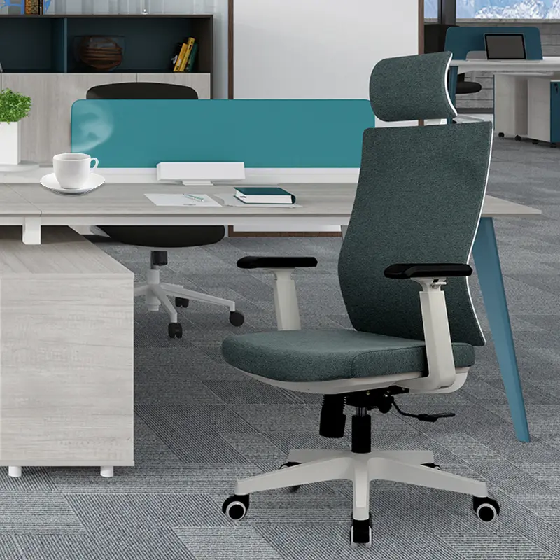 Modern High Back Swivel Office Chair Executive Lift Chair with Wheels Fabric Mesh Office Furniture — image 3