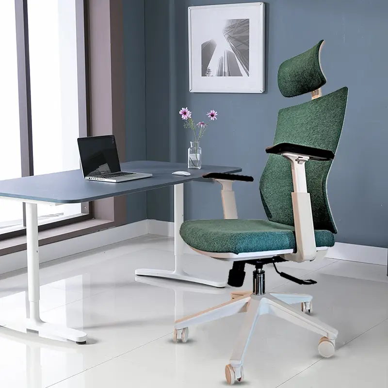 Modern High Back Swivel Office Chair Executive Lift Chair with Wheels Fabric Mesh Office Furniture — image 4