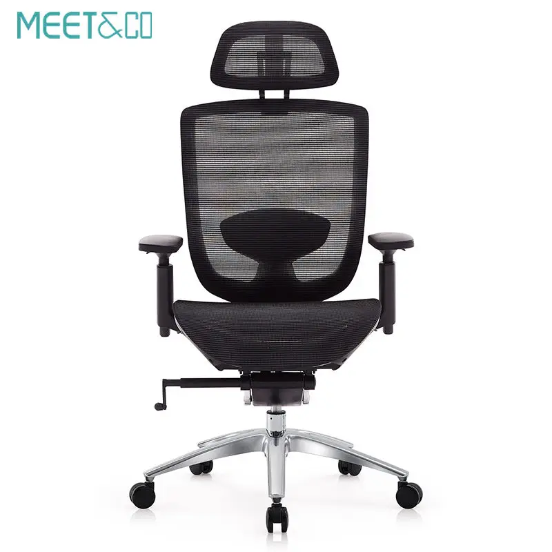 Meetco Modern Design Luxury Executive Swivel Desk Chair High Back Boss Armchair Lifting Rotatable Footrest Adjustable Features — image 3
