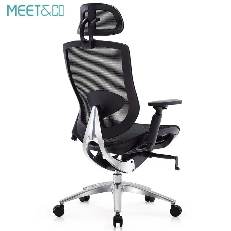 Meetco Modern Design Luxury Executive Swivel Desk Chair High Back Boss Armchair Lifting Rotatable Footrest Adjustable Features — image 4
