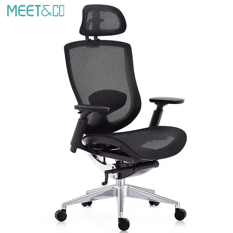 Meetco Modern Design Luxury Executive Swivel Desk Chair High Back Boss Armchair Lifting Rotatable Footrest Adjustable Features — image 5