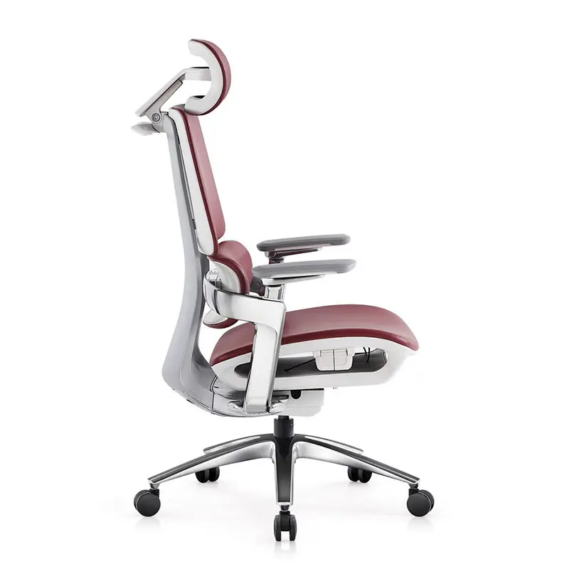 Popular Ergonomic Luxury Office Chair with Footrest Modern Mesh Design Home Use PU Leather Factory Direct Sale Price — image 4
