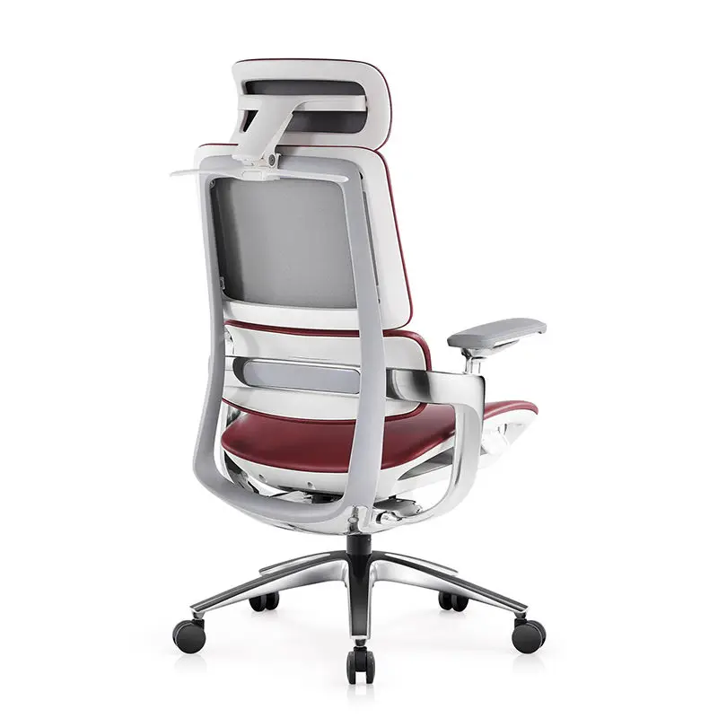 Popular Ergonomic Luxury Office Chair with Footrest Modern Mesh Design Home Use PU Leather Factory Direct Sale Price — image 5