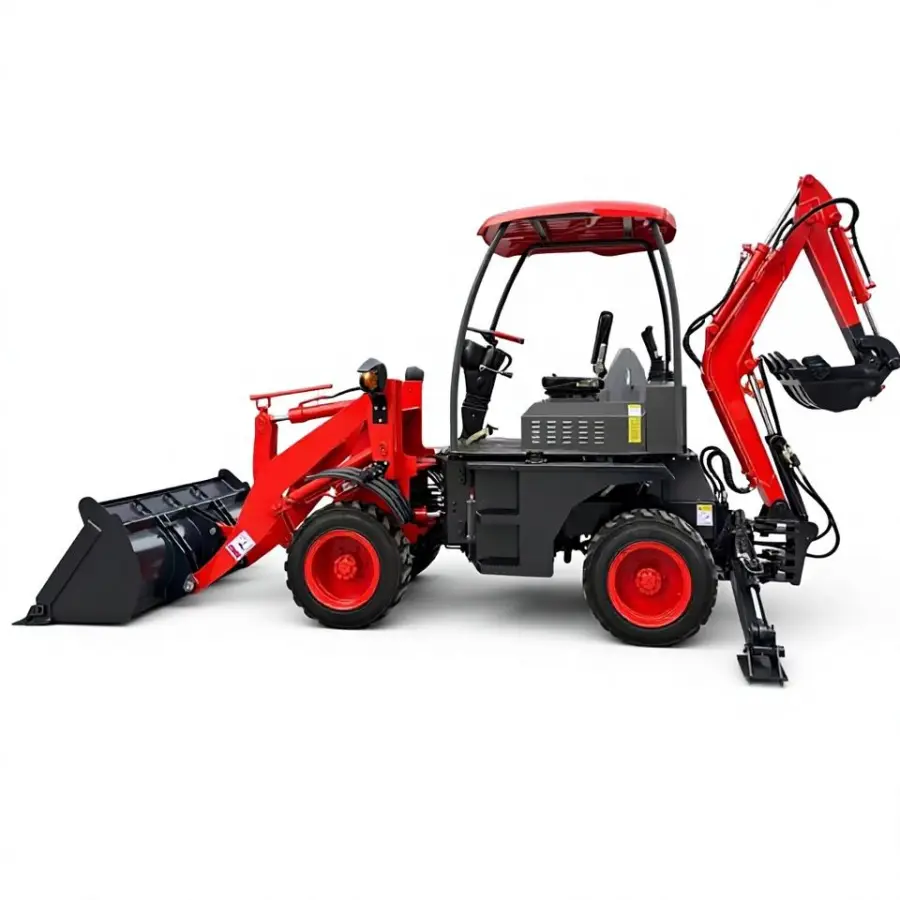 TH10-50 Backhoe Excavator Loader Tractor New Backhoe Digger Mini Loader 4x4 Backhoe Wheel Loader — image 3