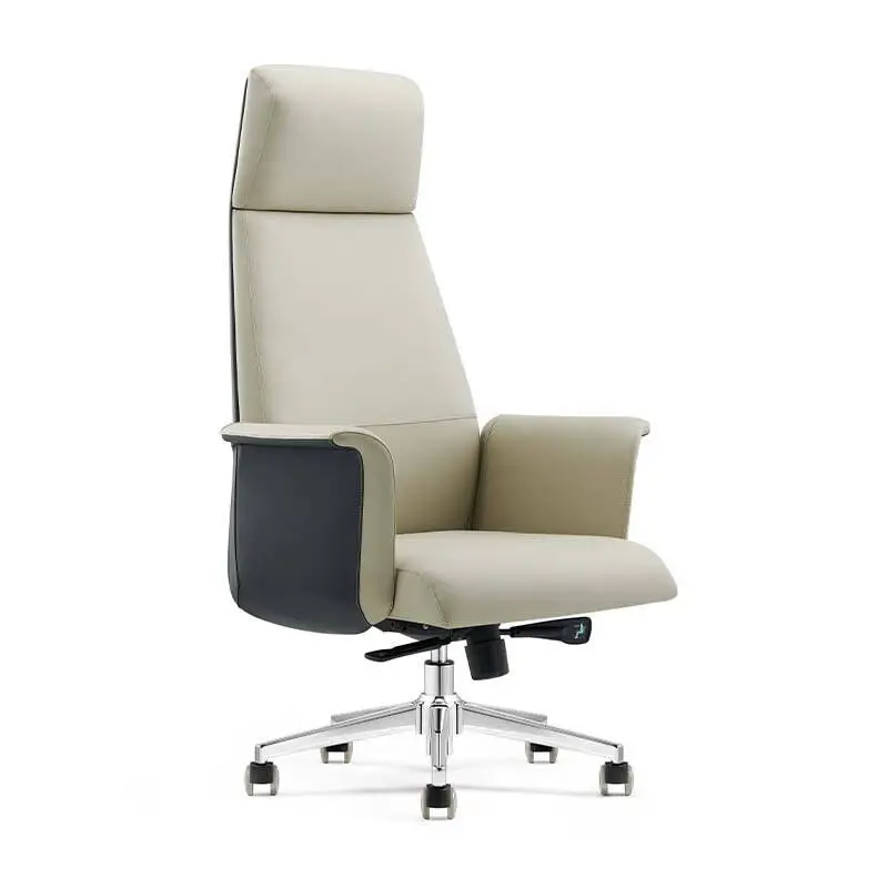 Hot Selling Modern Design Executive Office Chair Stainless Steel Boss Leather Chair for Home or Office for Villas — view 1