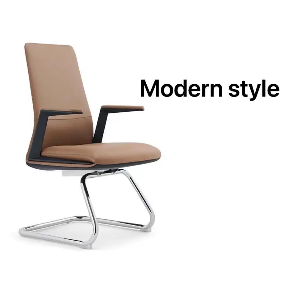 Hot Selling Modern Fashion Home Office Chair Stainless Steel Executive Office Chair Adjustable Height Boss Chair for Villa Use — image 3