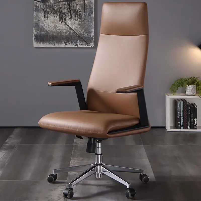 Hot Selling Modern Fashion Home Office Chair Stainless Steel Executive Office Chair Adjustable Height Boss Chair for Villa Use — image 5