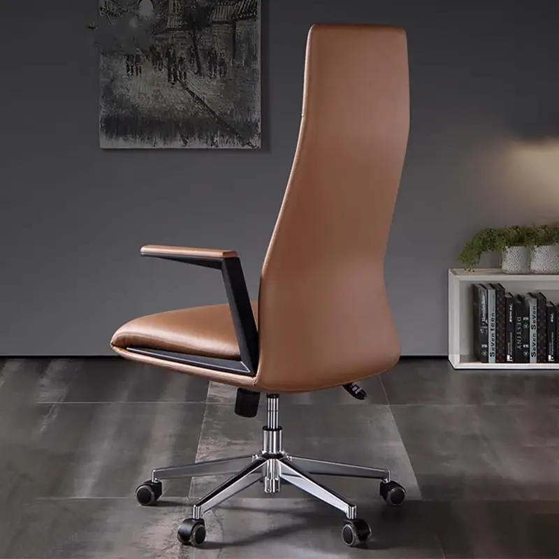 Hot Selling Modern Fashion Home Office Chair Stainless Steel Executive Office Chair Adjustable Height Boss Chair for Villa Use — image 6