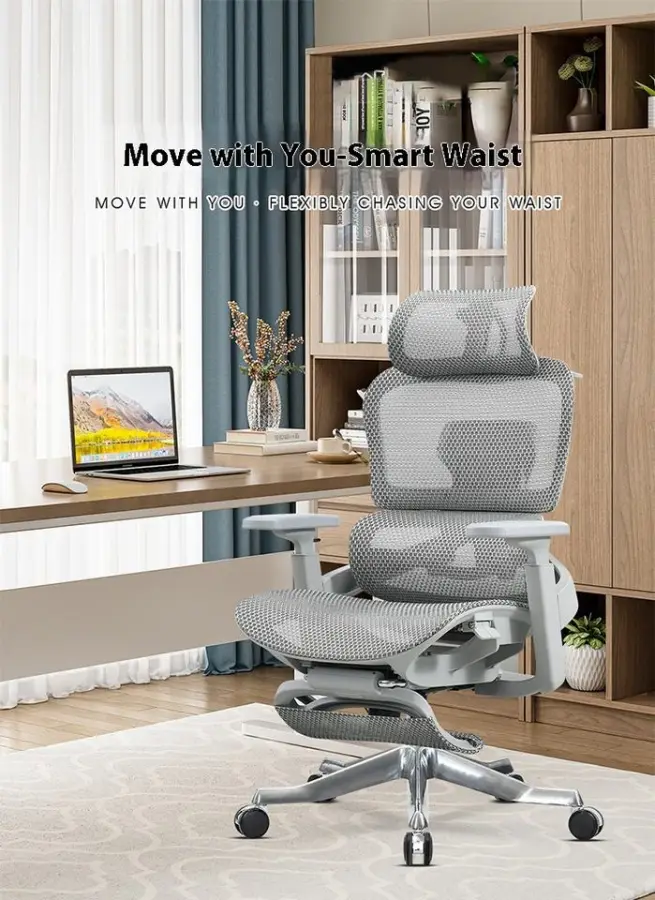 Modern Design Ergonomic Office Chair with Lift Comfortable Mesh Material Swivel Chair Furniture — image 6