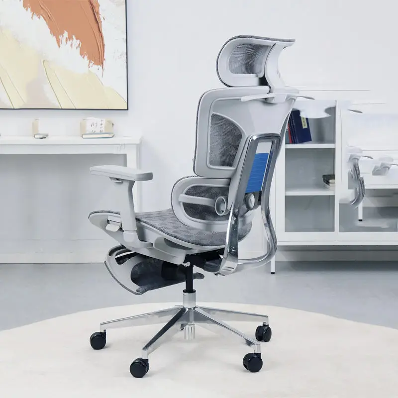High-Back Adjustable Executive Office Chair Footrest Manufacture's Modern Full Mesh Ergonomic Chair for Gaming Boss Ergonomic — image 3