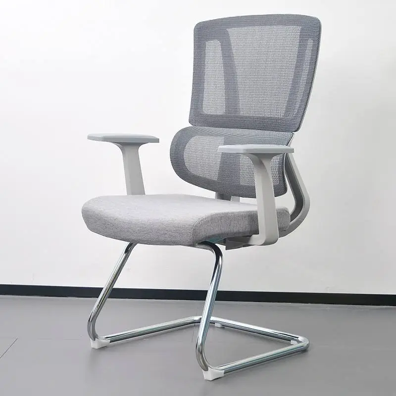 Wholesale Modern Design 2D Lift Armrest Fixed Leg Ergonomic Office Chair with Leather Mesh Iron Executive Conference Cha — view 1