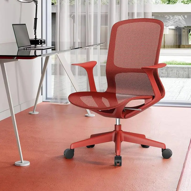 Modern Ergonomic Mesh Office Chair Lumbar Support Comfortable Swivel Aluminum Frame Height Adjustable Home Conference Us — view 1