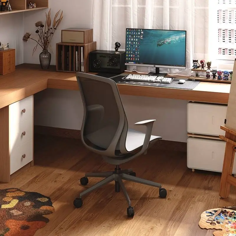 Modern Ergonomic Mesh Office Chair Lumbar Support Comfortable Swivel Aluminum Frame Height Adjustable Home Conference Use — image 3