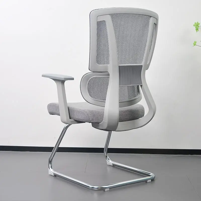 Wholesale Modern Design 2D Lift Armrest Fixed Leg Ergonomic Office Chair with Leather Mesh Iron Executive Conference Chair — image 4