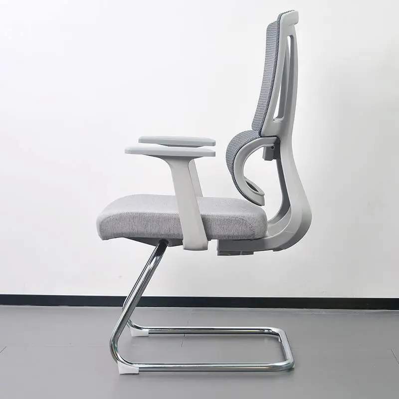 Wholesale Modern Design 2D Lift Armrest Fixed Leg Ergonomic Office Chair with Leather Mesh Iron Executive Conference Chair — image 5