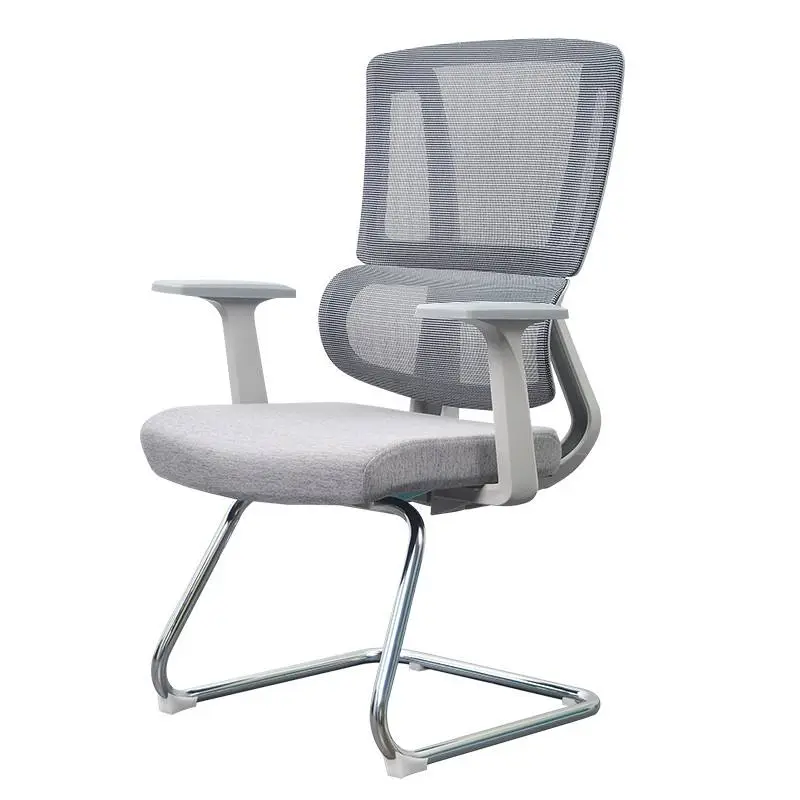 Wholesale Modern Design 2D Lift Armrest Fixed Leg Ergonomic Office Chair with Leather Mesh Iron Executive Conference Chair — image 6