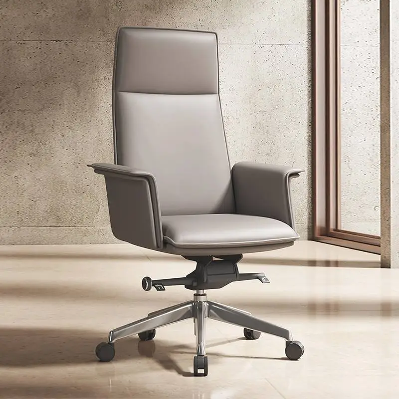 Modern Leather Office Chair Ergonomic High Back Unique Design Executive Home Swivel Chair Armrest Pu Leather Office Chai — view 1