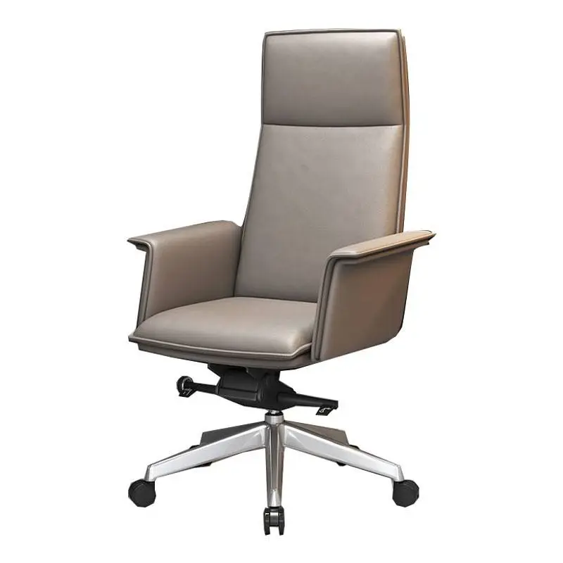 Modern Leather Office Chair Ergonomic High Back Unique Design Executive Home Swivel Chair Armrest Pu Leather Office Chair — image 3