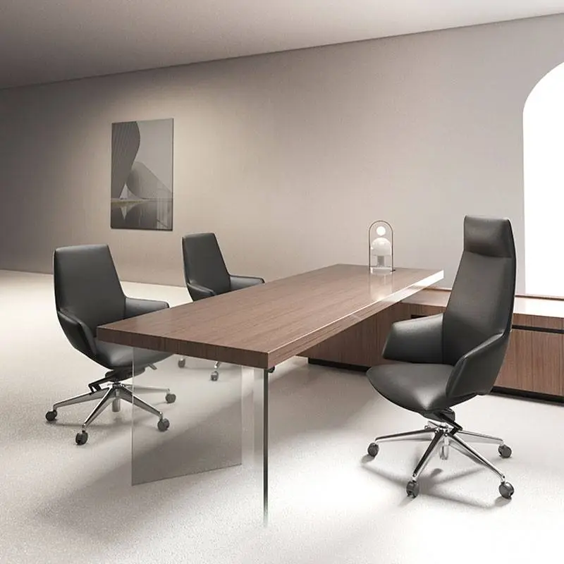 Modern Leather Office Chair Ergonomic High Back Unique Design Executive Home Swivel Chair Armrest Pu Leather Office Chair — image 5