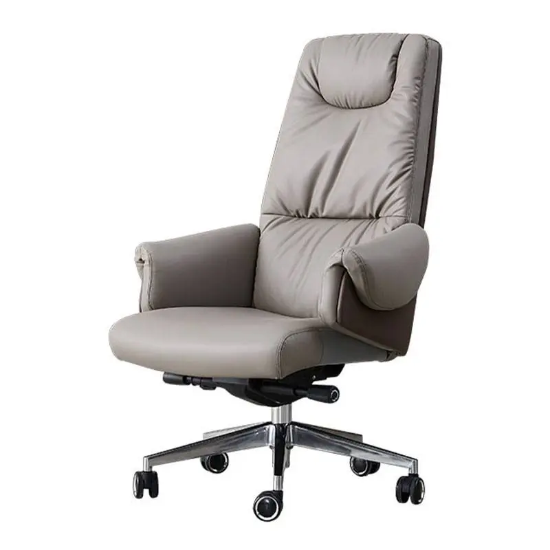 Modern Metal Frame Leather Executive Office Chair Ergonomic High Back Adjustable Height Swivel Armrest Pu Leather Design — image 6