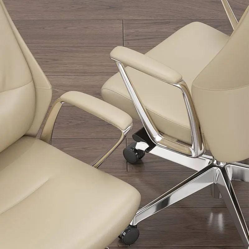 Modern Leather Office Chair Ergonomic High Back Unique Design Executive Home Swivel Chair Armrest Pu Leather Office Chair — image 4