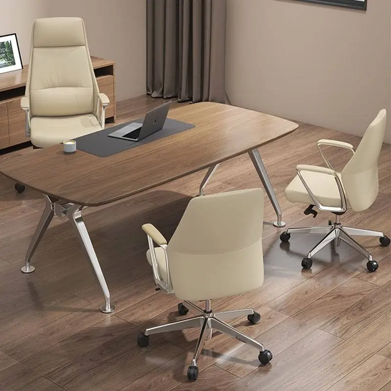 Modern Leather Office Chair Ergonomic High Back Unique Design Executive Home Swivel Chair Armrest Pu Leather Office Chair — image 5