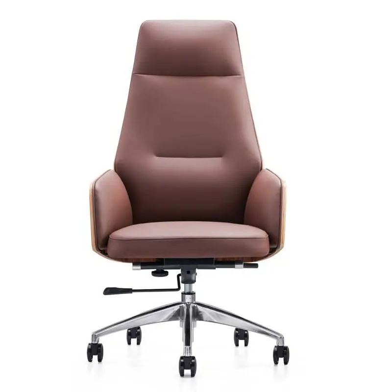 FoShan Wholesale BAIYUAN Modern High Quality Stainless Steel Adjustable Height Executive Office Chair White Orange Swivel Villa — image 3