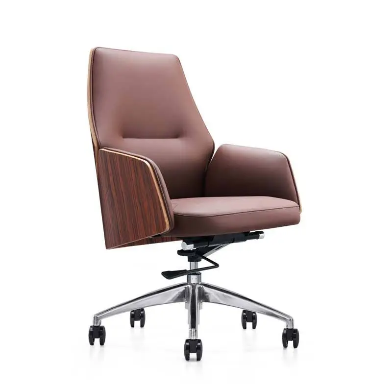 FoShan Wholesale BAIYUAN Modern High Quality Stainless Steel Adjustable Height Executive Office Chair White Orange Swivel Villa — image 4