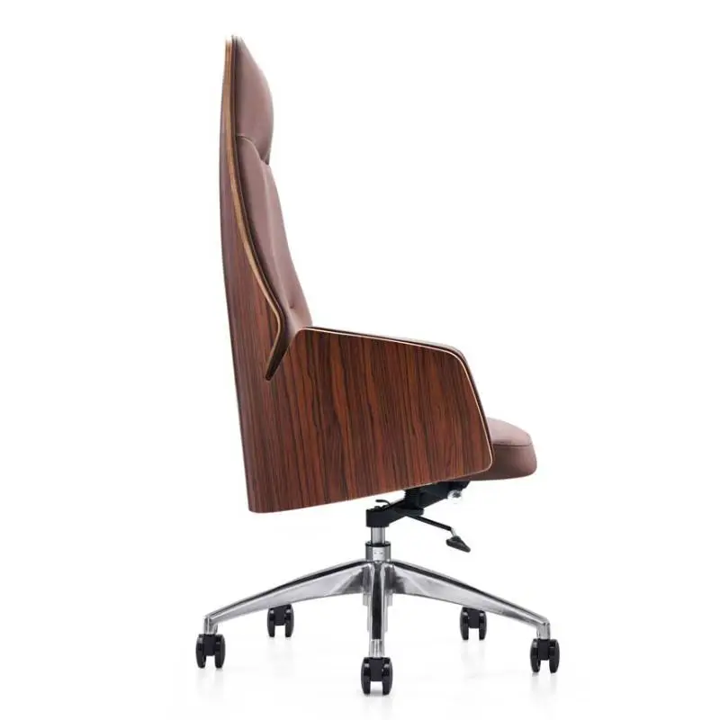 FoShan Wholesale BAIYUAN Modern High Quality Stainless Steel Adjustable Height Executive Office Chair White Orange Swivel Villa — image 5