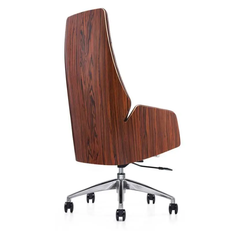 FoShan Wholesale BAIYUAN Modern High Quality Stainless Steel Adjustable Height Executive Office Chair White Orange Swivel Villa — image 6