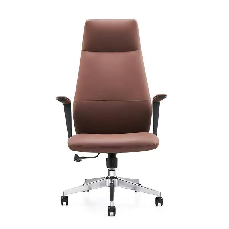 Modern Metal Frame Executive Office Chair Ergonomic High Back Adjustable Height Stainless Steel Swivel Armrest Unique Design — image 3