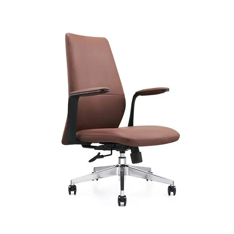 Modern Metal Frame Executive Office Chair Ergonomic High Back Adjustable Height Stainless Steel Swivel Armrest Unique Design — image 4