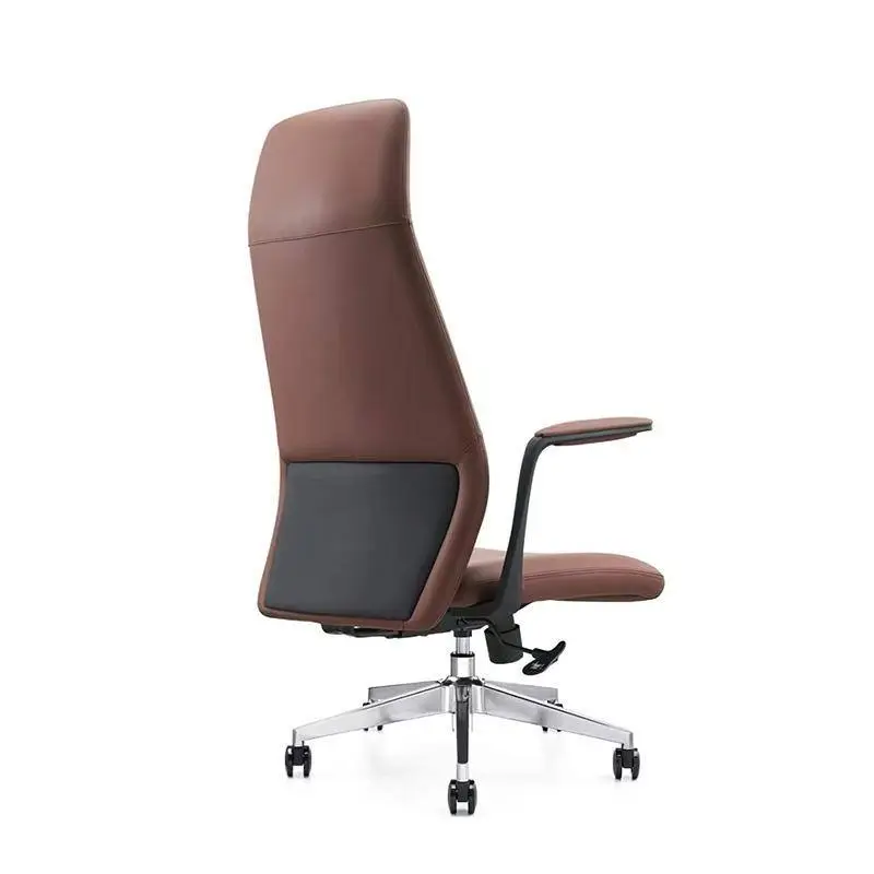 Modern Metal Frame Executive Office Chair Ergonomic High Back Adjustable Height Stainless Steel Swivel Armrest Unique Design — image 5