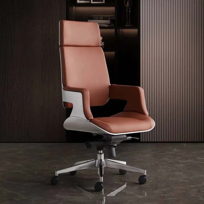 Modern Executive Office Chair Ergonomic High Back Unique Design Swivel Armrest Stainless Steel Frame Commercial Grade Vi — view 1