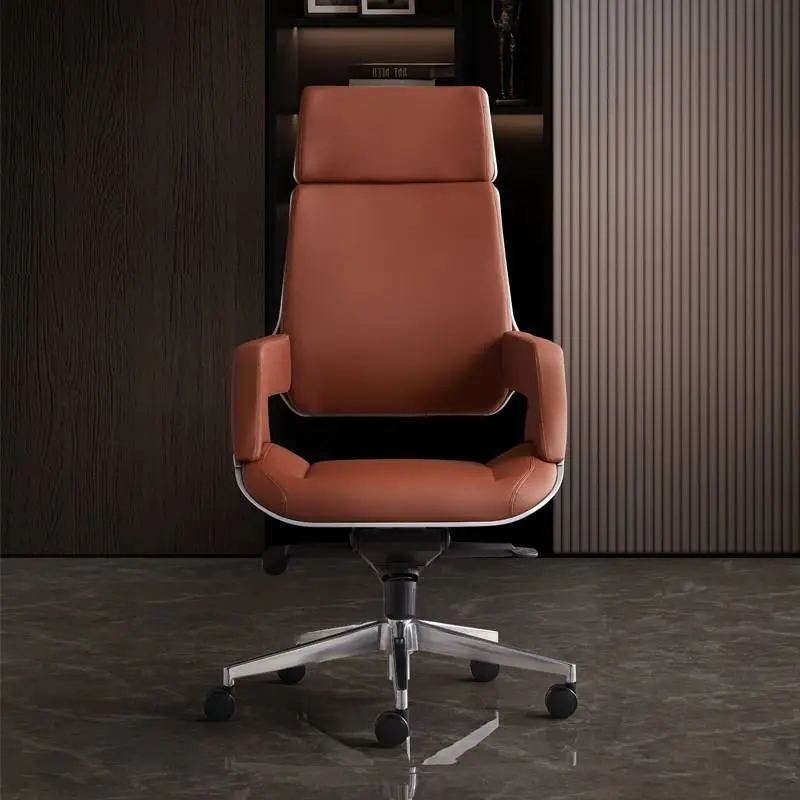 Modern Executive Office Chair Ergonomic High Back Unique Design Swivel Armrest Stainless Steel Frame Commercial Grade Villa — image 5