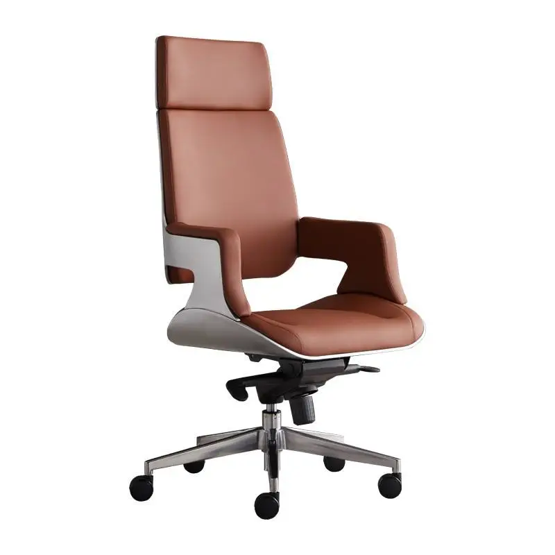 Modern Executive Office Chair Ergonomic High Back Unique Design Swivel Armrest Stainless Steel Frame Commercial Grade Villa — image 6