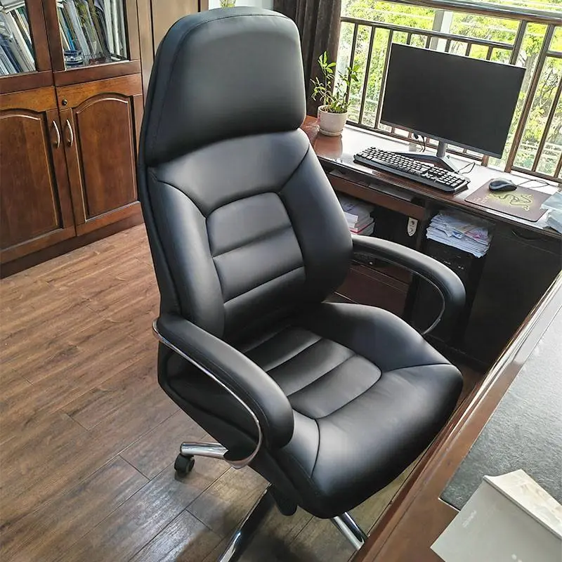 BAIYUAN Modern High Quality Stainless Steel Executive Office Chair White Orange Swivel Commercial Guangdong — image 3