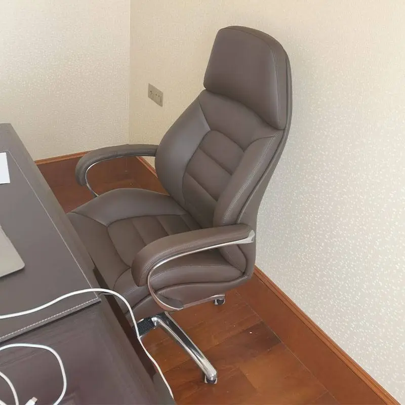 BAIYUAN Modern High Quality Stainless Steel Executive Office Chair White Orange Swivel Commercial Guangdong — image 4